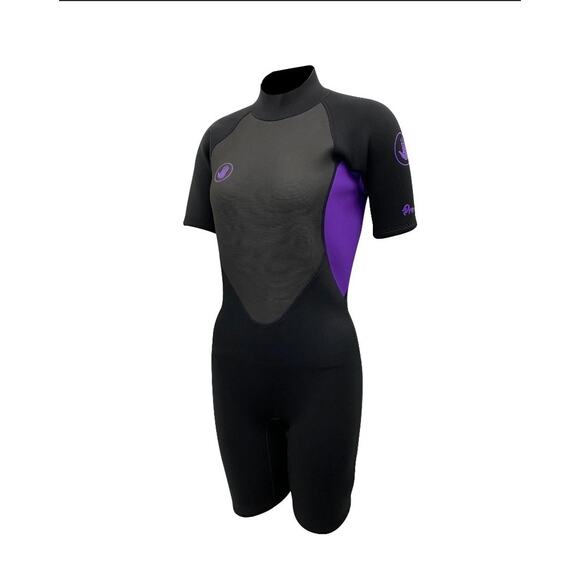 BODY GLOVE Women's Spring Suit Pro 3 Sz Large 9/10 130-140lbs Black & Purple New - Picture 1 of 11